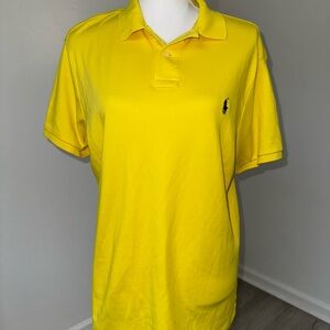 Polo Ralph Lauren Yellow Short Sleeve‎ Polo Shirt Men’s Size Large Cotton